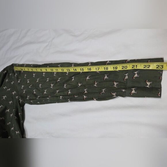 J. Crew Green Blouse with Dog Print - Picture 11 of 12